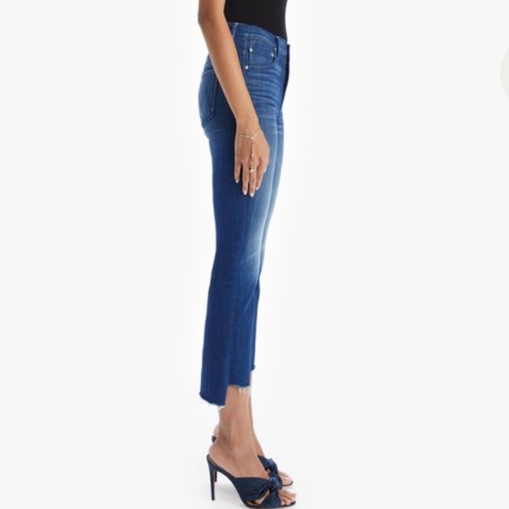 MOTHER Denim The Insider Crop Step Fray Jeans Second Thyme Around Size 27 - Picture 16 of 16